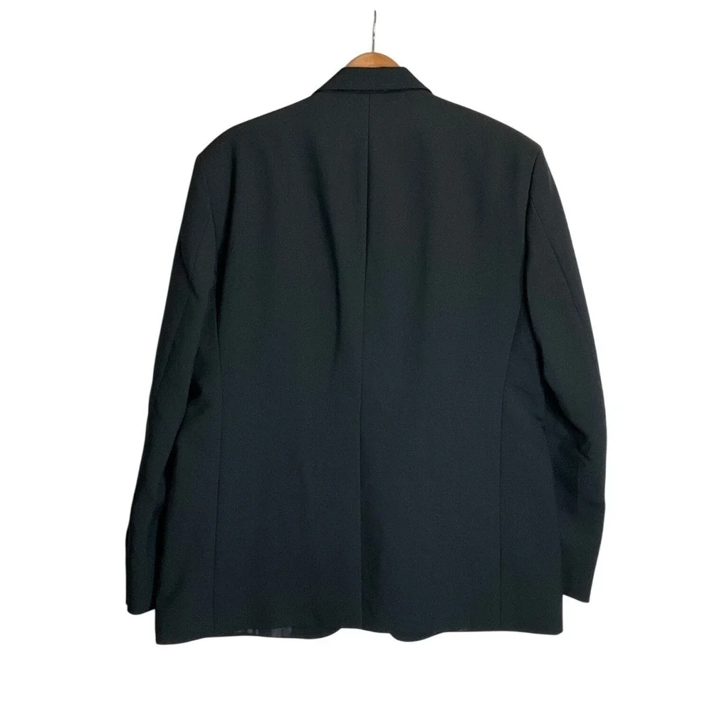 Edwards‎ 2-Button Blazer Suit Jacket Sport Coat Textured Woven Blue Navy 42R